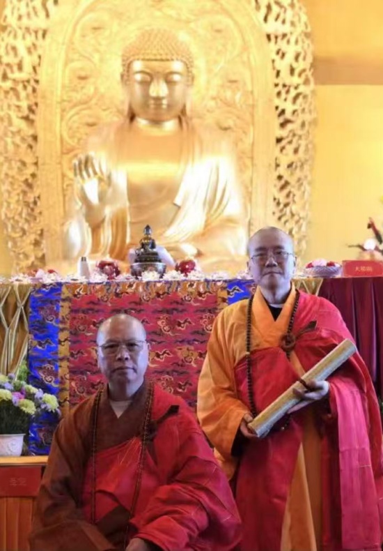 法脉相续，祖灯长明——达义大和尚于加国五台山传授天台法脉
